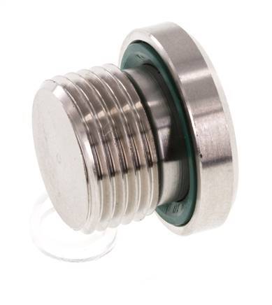 Bouchon M18 X 1,5 Acier inoxydable FKM avec hexagone interne 400bar (5620.0psi)
