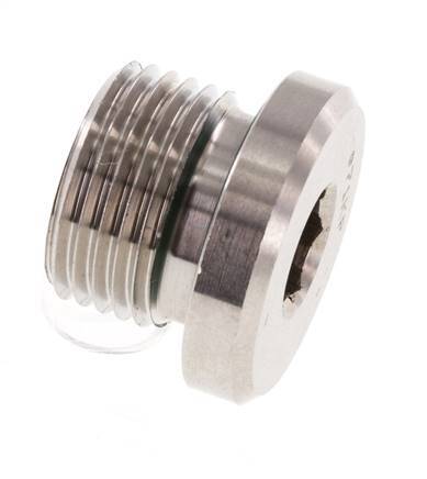 Bouchon M18 X 1,5 Acier inoxydable FKM avec hexagone interne 400bar (5620.0psi)