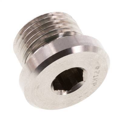 Plug M18 X 1.5 Stainless steel FKM with Internal Hex 400bar (5620.0psi)