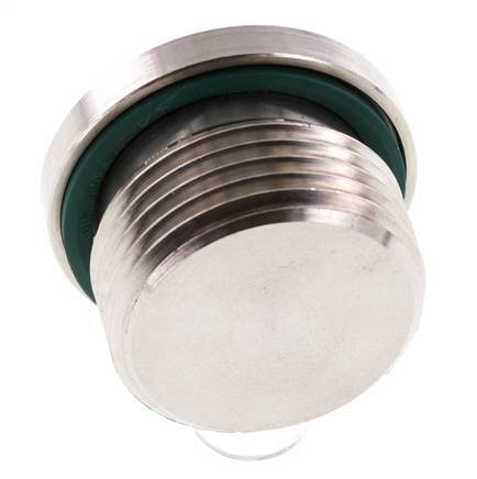 Bouchon M27 X 2 Acier inoxydable FKM avec hexagone interne 400bar (5620.0psi)