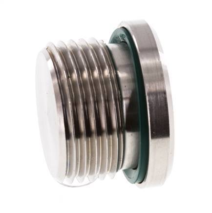 Bouchon M27 X 2 Acier inoxydable FKM avec hexagone interne 400bar (5620.0psi)