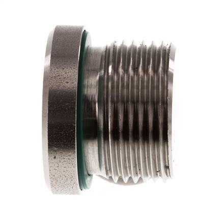 Bouchon M22 X 1,5 Acier inoxydable FKM avec hexagone interne 400bar (5620.0psi)