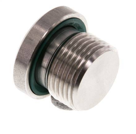 Bouchon M20 X 1,5 Acier inoxydable FKM avec hexagone interne 400bar (5620.0psi)