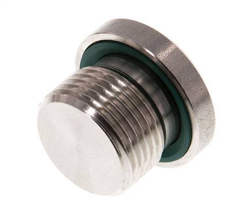 Bouchon M20 X 1,5 Acier inoxydable FKM avec hexagone interne 400bar (5620.0psi)