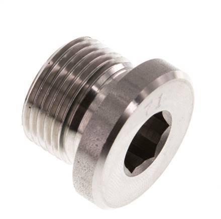 Bouchon M20 X 1,5 Acier inoxydable FKM avec hexagone interne 400bar (5620.0psi)