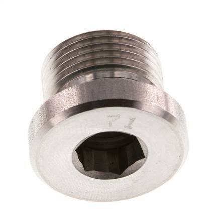 Bouchon M20 X 1,5 Acier inoxydable FKM avec hexagone interne 400bar (5620.0psi)