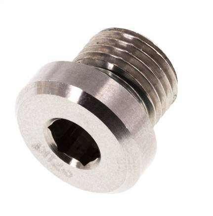 Bouchon M10 X 1 Acier inoxydable FKM avec hexagone interne 400bar (5620.0psi)