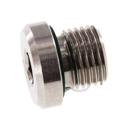 Bouchon M10 X 1 Acier inoxydable FKM avec hexagone interne 400bar (5620.0psi)