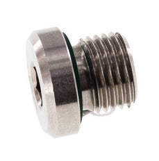 Bouchon M10 X 1 Acier inoxydable FKM avec hexagone interne 400bar (5620.0psi)
