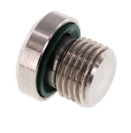 Bouchon M10 X 1 Acier inoxydable FKM avec hexagone interne 400bar (5620.0psi)