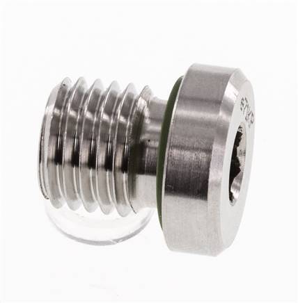 Bouchon M12 X 1,5 Acier inoxydable FKM avec hexagone interne 400bar (5620.0psi)