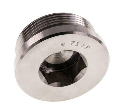 Bouchon M48 X 2 Acier inoxydable FKM avec hexagone interne 250bar (3512.5psi)