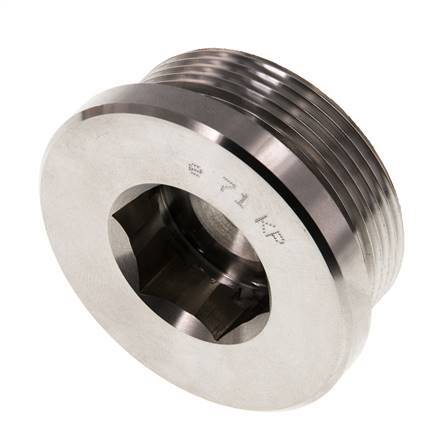 Plug M48 X 2 Stainless steel FKM with Internal Hex 250bar (3512.5psi)