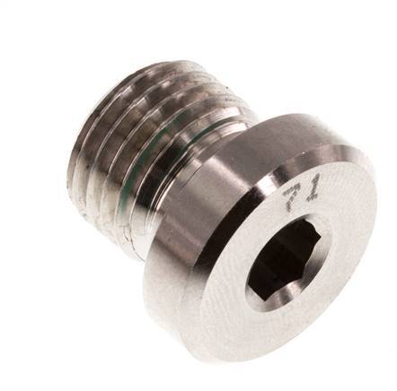 Bouchon M14 X 1,5 Acier inoxydable FKM avec hexagone interne 400bar (5620.0psi)