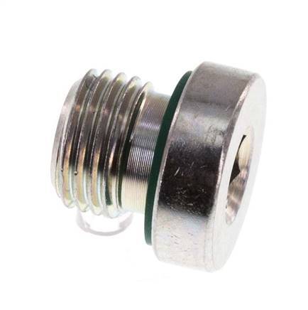 Plug M10 X 1 Steel FKM with Internal Hex 400bar (5620.0psi) [2 Pieces]