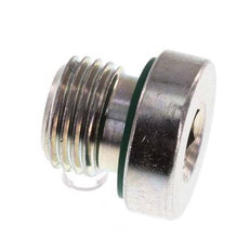 Plug M10 X 1 Steel FKM with Internal Hex 400bar (5620.0psi) [2 Pieces]