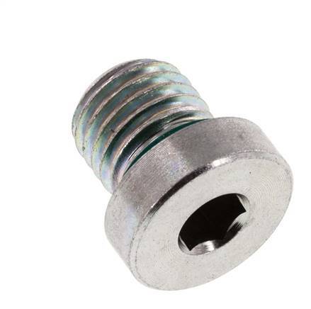 Plug M12 X 1.5 Steel FKM with Internal Hex 400bar (5620.0psi) [2 Pieces]