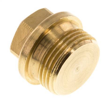 Bouchon G1'' en laiton avec collier et hexagone externe 16bar (224.8psi)