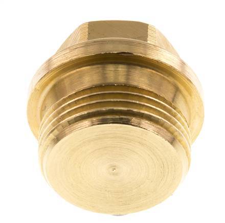 Bouchon G1'' en laiton avec collier et hexagone externe 16bar (224.8psi)