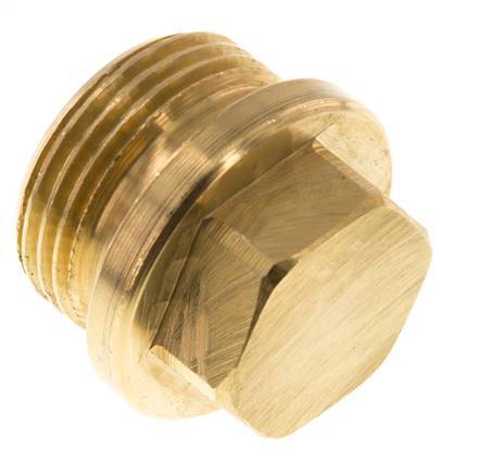 Bouchon G1'' en laiton avec collier et hexagone externe 16bar (224.8psi)