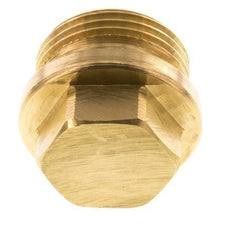 Bouchon G1'' en laiton avec collier et hexagone externe 16bar (224.8psi)