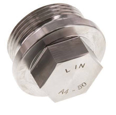 Plug G1 1/4'' Stainless steel with Collar and External Hex 40bar (562.0psi)