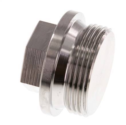 Bouchon G1 1/4'' en acier inoxydable avec collier et hexagone externe 40bar (562.0psi)