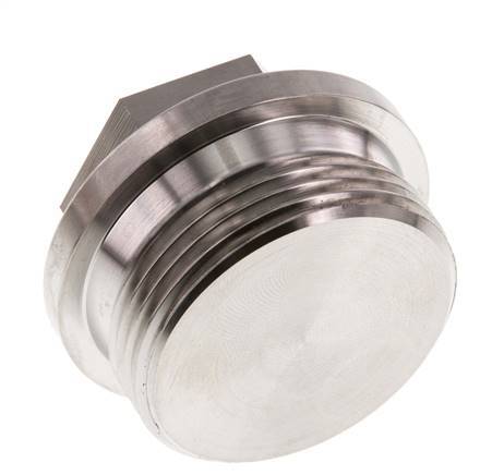 Bouchon G1 1/4'' en acier inoxydable avec collier et hexagone externe 40bar (562.0psi)