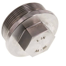 Bouchon G2'' en acier inoxydable avec collier et hexagone externe 40bar (562.0psi)