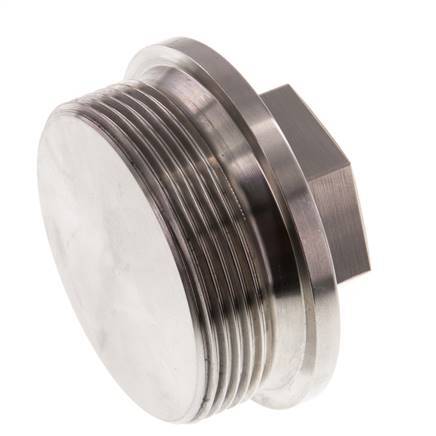 Bouchon G2'' en acier inoxydable avec collier et hexagone externe 40bar (562.0psi)
