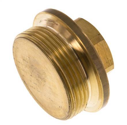 Bouchon G1 1/2'' en laiton avec collier et hexagone externe 16bar (224.8psi)