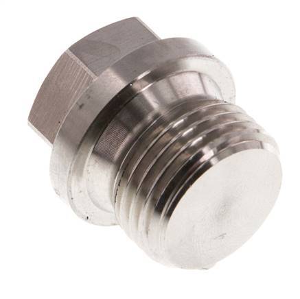 Bouchon G1/2'' en acier inoxydable avec collier et hexagone externe 40bar (562.0psi)