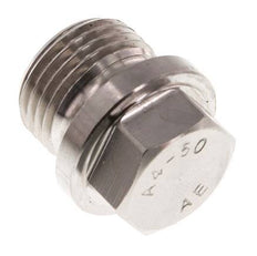 Bouchon G1/2'' en acier inoxydable avec collier et hexagone externe 40bar (562.0psi)