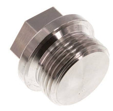 Bouchon G1'' en acier inoxydable avec collier et hexagone externe 40bar (562.0psi)