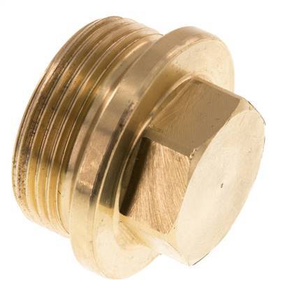 Bouchon G1 1/4'' en laiton avec collier et hexagone externe 16bar (224.8psi)