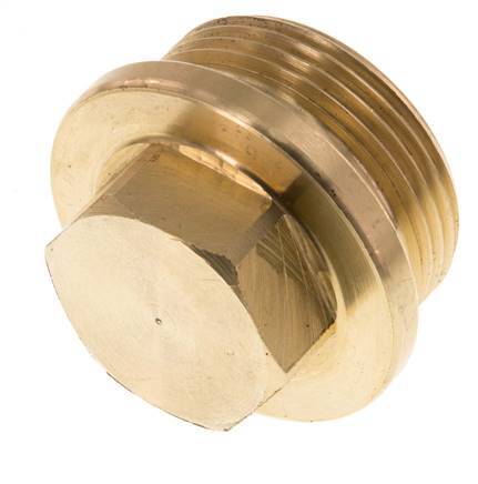 Bouchon G1 1/4'' en laiton avec collier et hexagone externe 16bar (224.8psi)