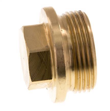 Bouchon G1 1/4'' en laiton avec collier et hexagone externe 16bar (224.8psi)