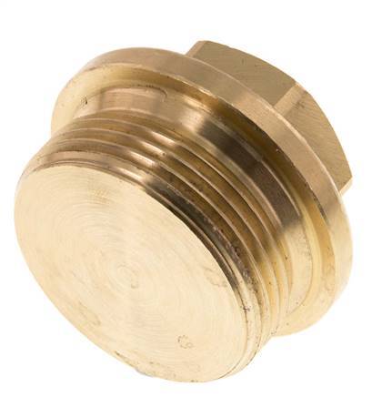 Bouchon G1 1/4'' en laiton avec collier et hexagone externe 16bar (224.8psi)