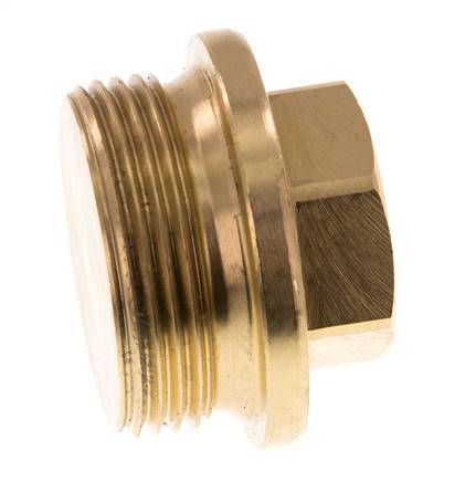 Bouchon G1 1/4'' en laiton avec collier et hexagone externe 16bar (224.8psi)