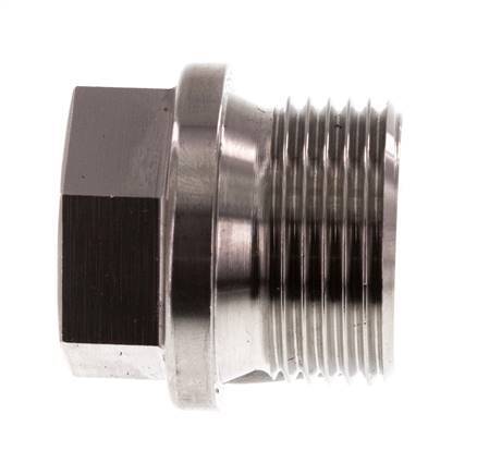 Bouchon G3/4'' en acier inoxydable avec collier et hexagone externe 40bar (562.0psi)