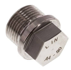 Bouchon G3/4'' en acier inoxydable avec collier et hexagone externe 40bar (562.0psi)