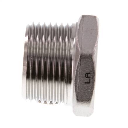 Bouchon R3/4'' en acier inoxydable avec hexagone externe 16bar (224.8psi) [2 pièces].