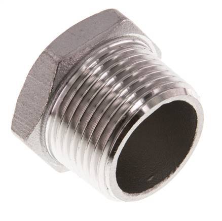 Bouchon R3/4'' en acier inoxydable avec hexagone externe 16bar (224.8psi) [2 pièces].