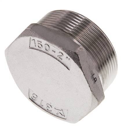 Plug R2'' Stainless steel with External Hex 16bar (224.8psi)