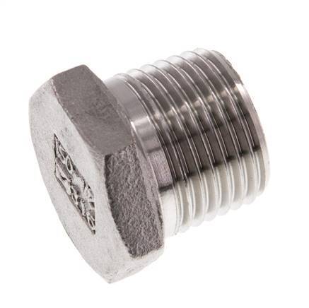 Plug R1/2'' Stainless steel with External Hex 16bar (224.8psi) [2 Pieces]