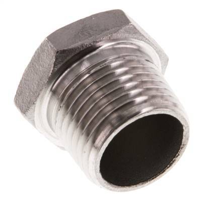 Plug R1/2'' Stainless steel with External Hex 16bar (224.8psi) [2 Pieces]