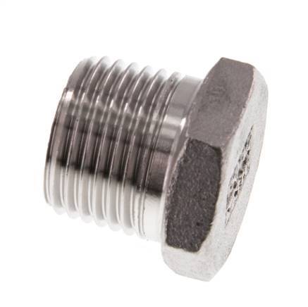Plug R1/2'' Stainless steel with External Hex 16bar (224.8psi) [2 Pieces]