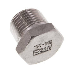 Plug R1/2'' Stainless steel with External Hex 16bar (224.8psi) [2 Pieces]