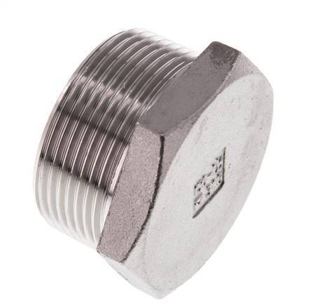 Bouchon R1 1/2'' en acier inoxydable avec hexagone externe 16bar (224.8psi)