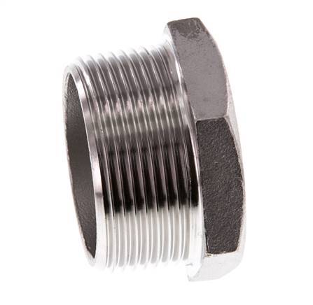 Bouchon R1 1/2'' en acier inoxydable avec hexagone externe 16bar (224.8psi)